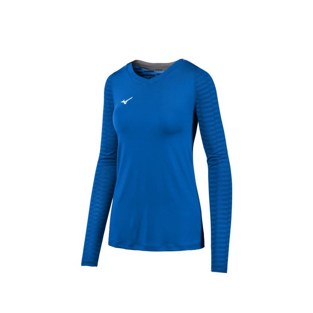 Mizuno Women's United Long Sleeve Jersey Royal (440724-PSR)